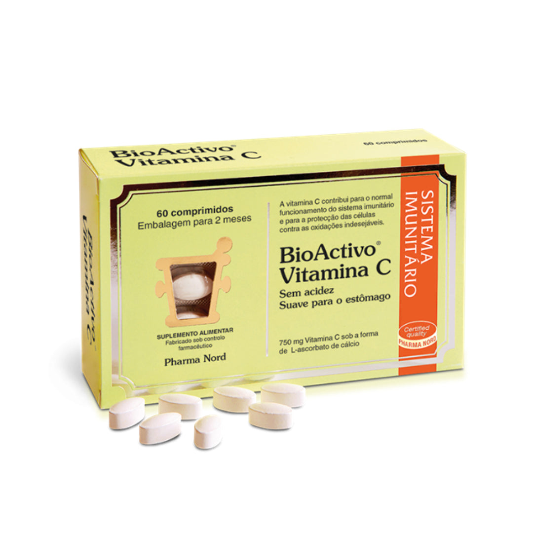 BioActivo Vitamina C (Semacidez,Suave para o estomago) 60comp. 66g
