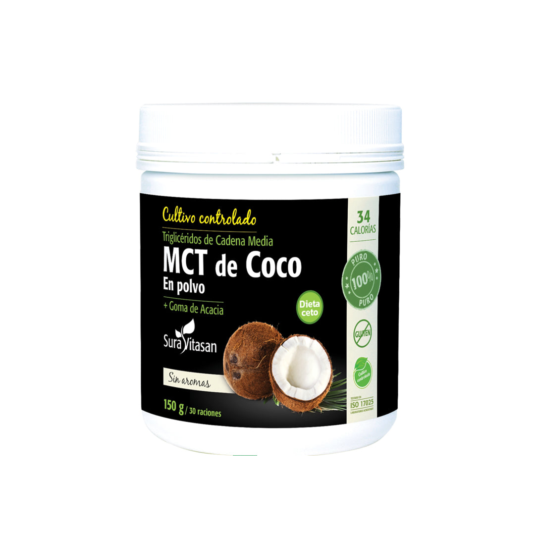 MCT de Coco em pó+goma de acacia 150g/30 raçoes SURAVITASAN