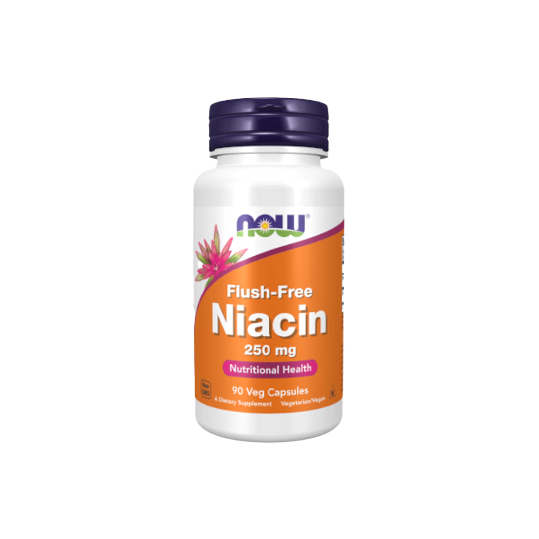 Now Flush- Free Niacin 250 mg 90 caps. (saude nutricional-colesterol)