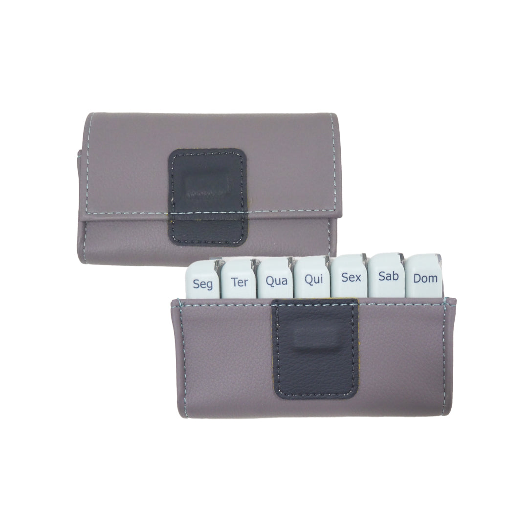 Pilbox mini Gris clair 7 dias 1 +2+3 tomas